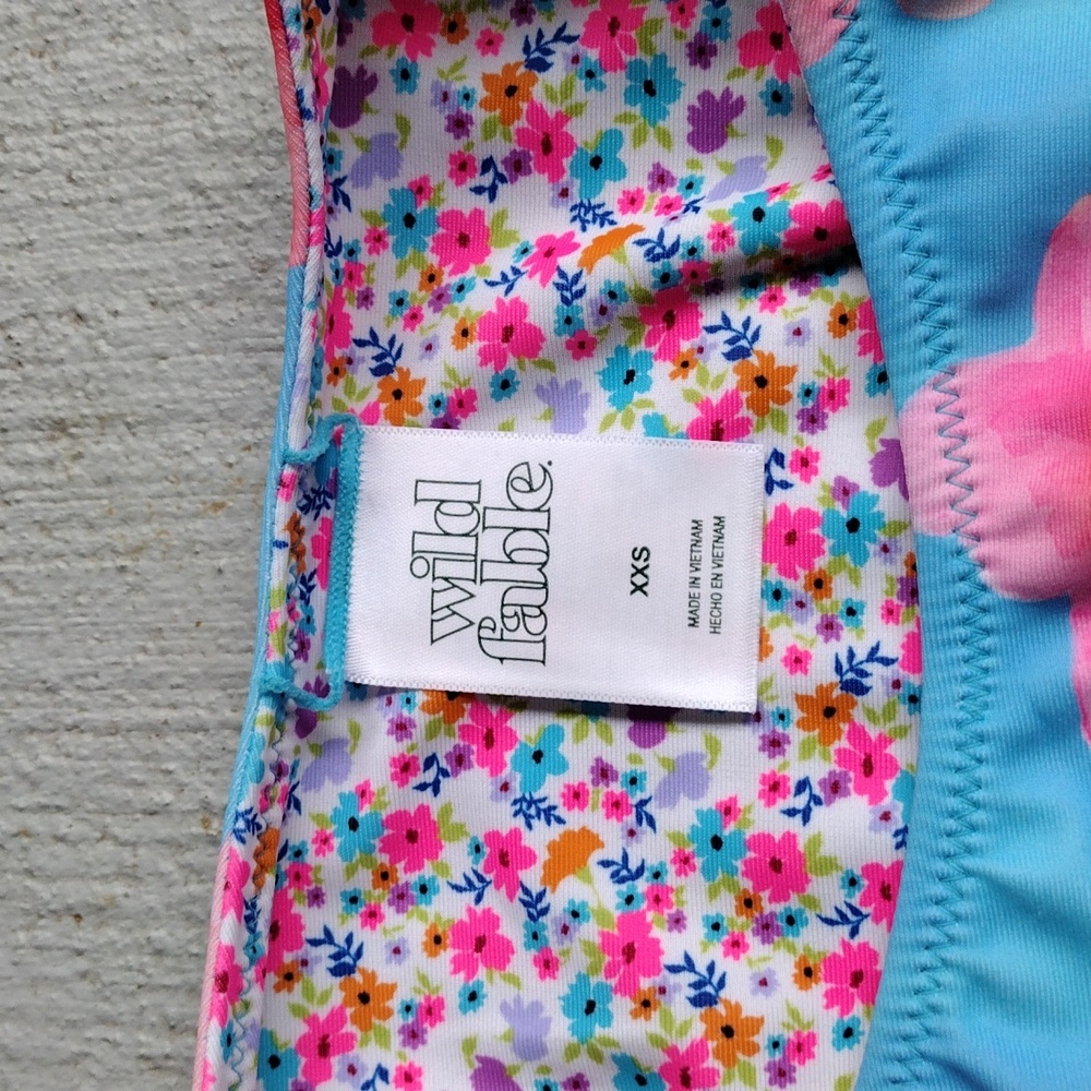 NWOT Reversible Mid-Rise Ultra High Leg Super Cheeky Bikini Wild Fable XXS - Picture 5 of 10